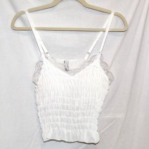 White Lace Padded Tank Top